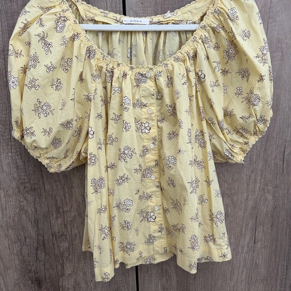 Doen Tops - Doen Cream Floral Blouse